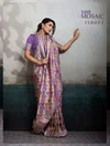Mosaic By Sethnic Pure Satin Jacquard Border Designer Saree